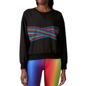Terez Rainbow Stripe Pullover